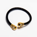 Stingray Leather Skull Bracelet