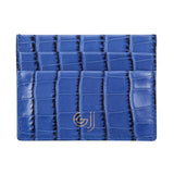 Blue Crocodile Leather Cardholder