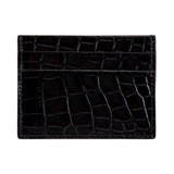 Black Crocodile Leather Cardholder