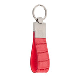 Fuchsia Crocodile Leather Key Holder