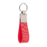 Fuchsia Crocodile Leather Key Holder