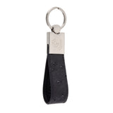 Black Ostrich Leather Key Holder