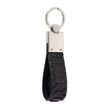 Black Python Leather Key Holder