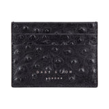 Black Ostrich Leather Cardholder