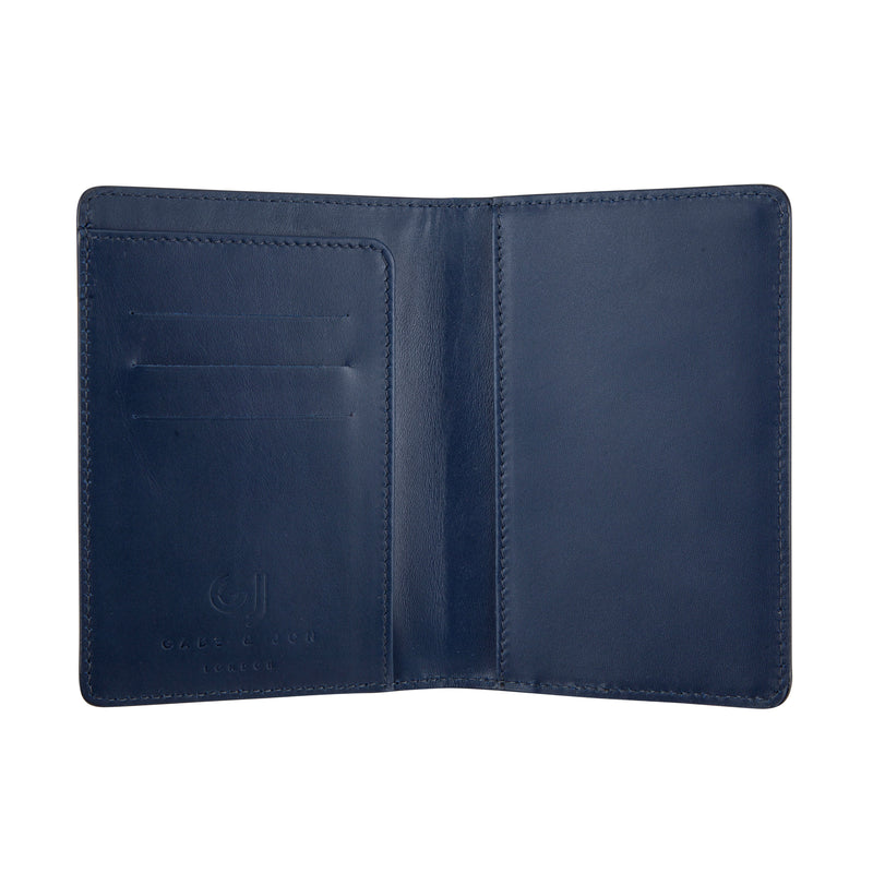 Blue Crocodile Leather Passport Cover