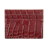 Brown Crocodile Leather Cardholder