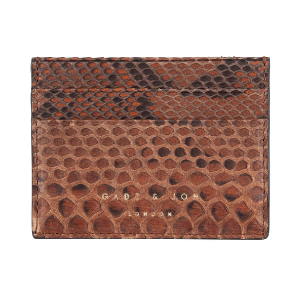 Brown Python Leather Cardholder