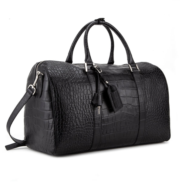 Crocodile Leather Duffel Bag