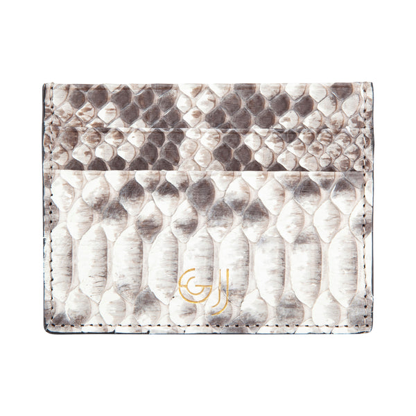 Natural Python Leather Cardholder