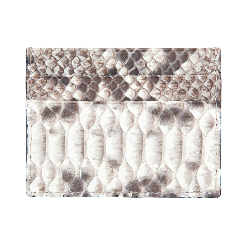 Natural Python Leather Cardholder