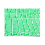 Green Crocodile Leather Cardholder