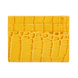 Mustard Crocodile Leather Cardholder