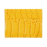 Mustard Crocodile Leather Cardholder