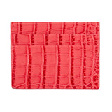 Fuchsia Pink Crocodile Leather Cardholder