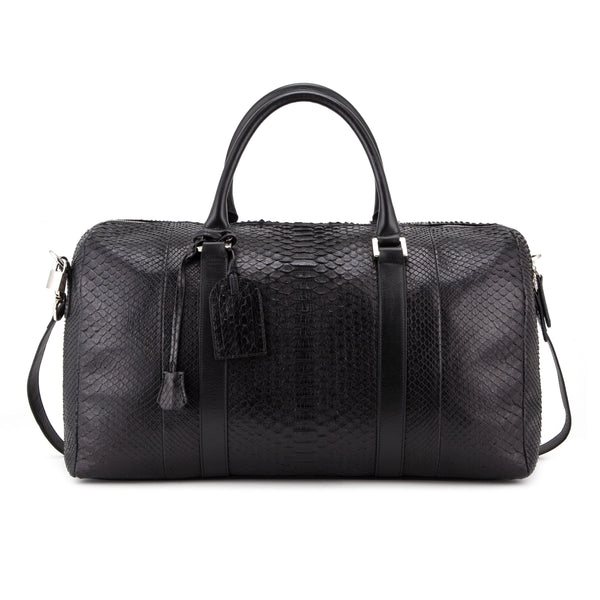 Python Leather Duffel Bag