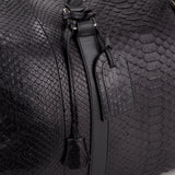 Python Leather Duffel Bag