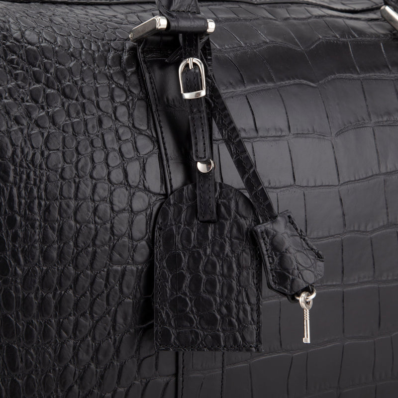 Crocodile Leather Weekender Bag