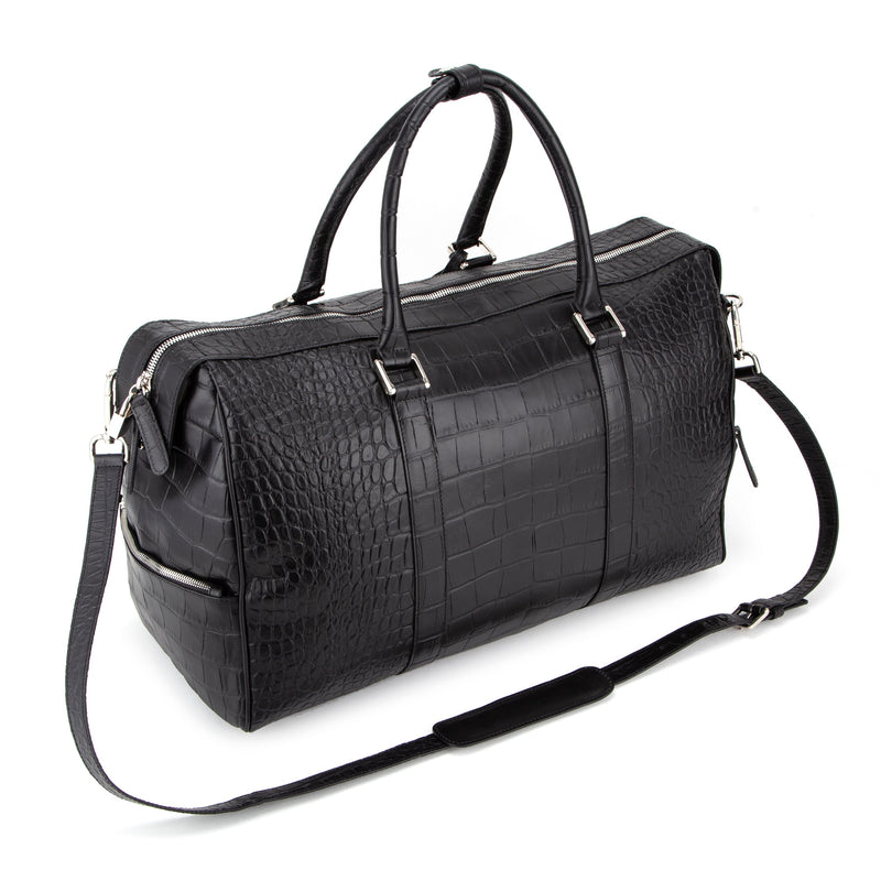 Crocodile Leather Weekender Bag