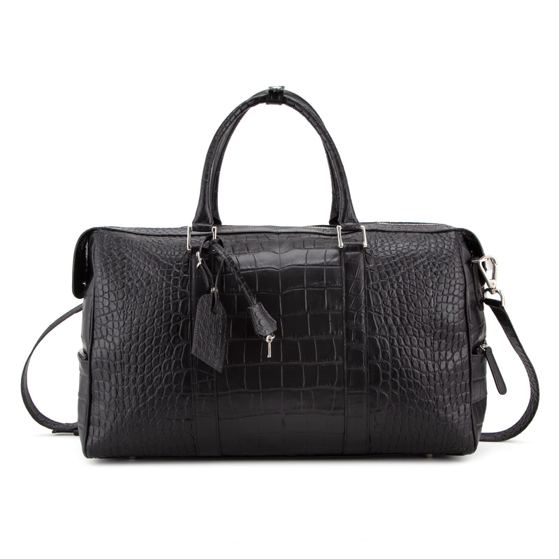 Crocodile Leather Weekender Bag